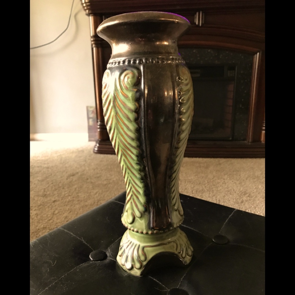 Vintage vase with a beautiful metallic glaze